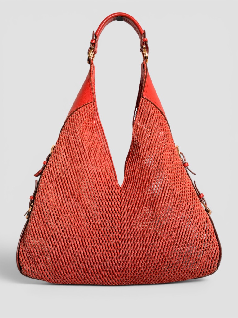 Salvatore Ferragamo Woven Leather Hobo Bag